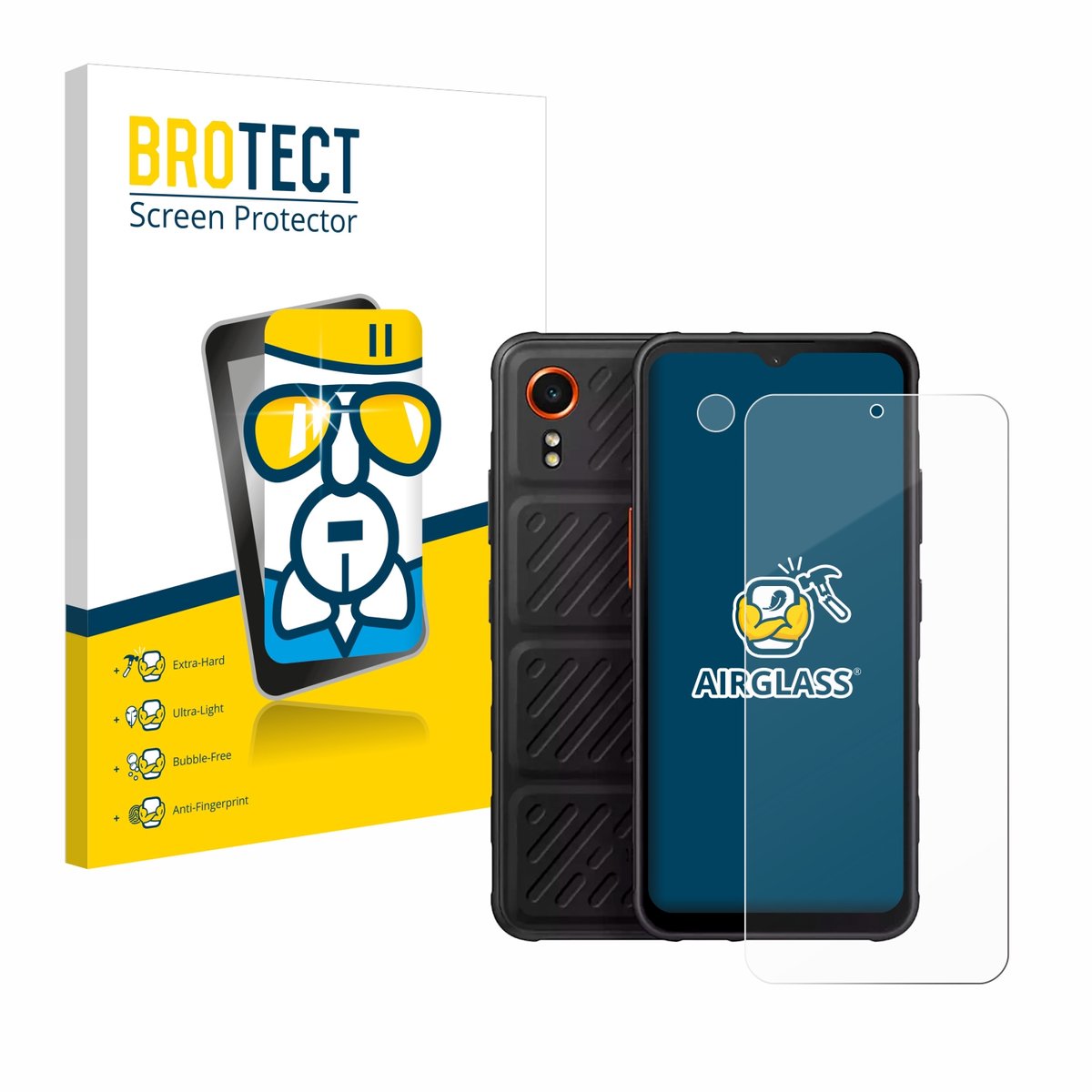 Screenprotector voor Samsung Galaxy XCover 7 (Voor+Camera) Beschermglas transparant
