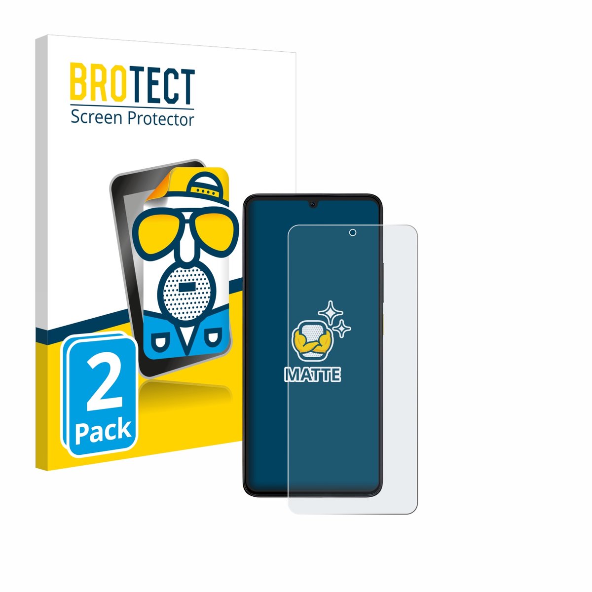 BROTECT - Screenprotector voor Xiaomi Poco X6 Pro - Folie Beschermfolie matte 2 Stuks