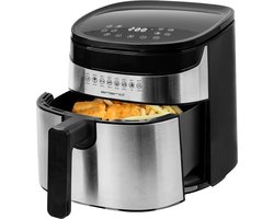Emerio Airfryer XL 1300W - 4,5 Liter Heteluchtfriteuse - Regelbare thermostaat 60ºC tot 200ºC - 8 Kookprogramma's - AF-129084 Zwart