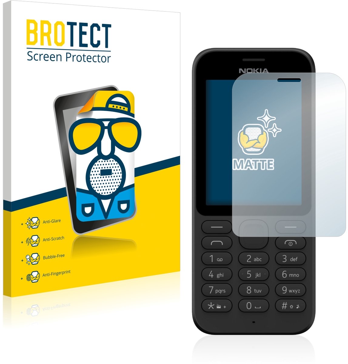 BROTECT - Screenprotector voor Microsoft Nokia 215 - Folie Beschermfolie matte 2 Stuks