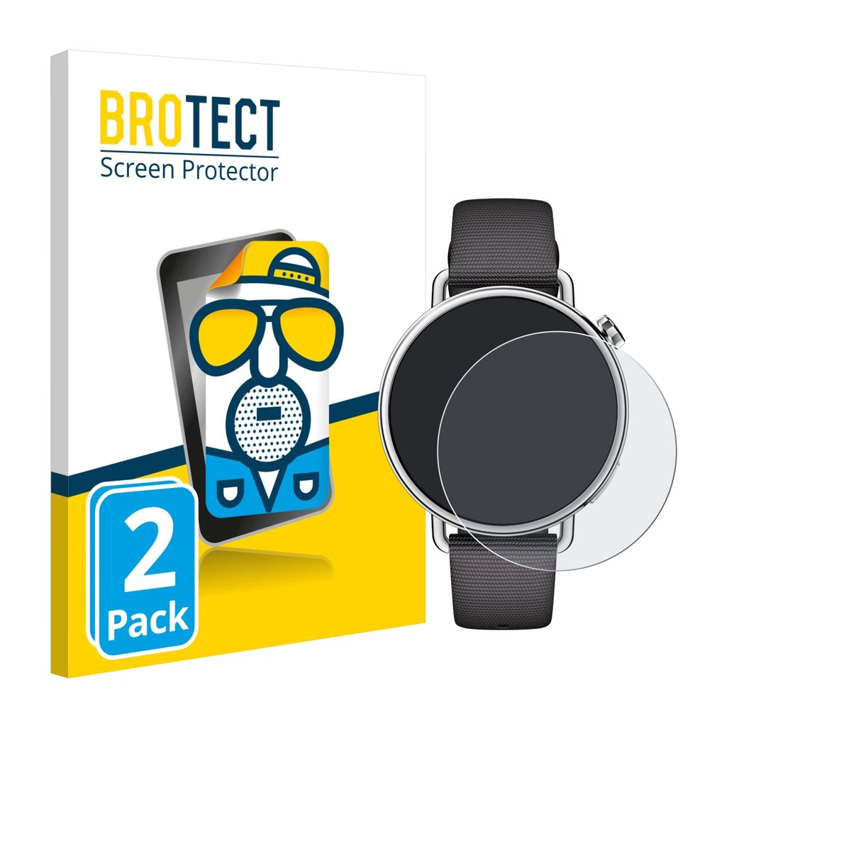 BROTECT - Screenprotector voor Xiaomi Watch S4 (41 mm) - Folie Beschermfolie matte 2 Stuks