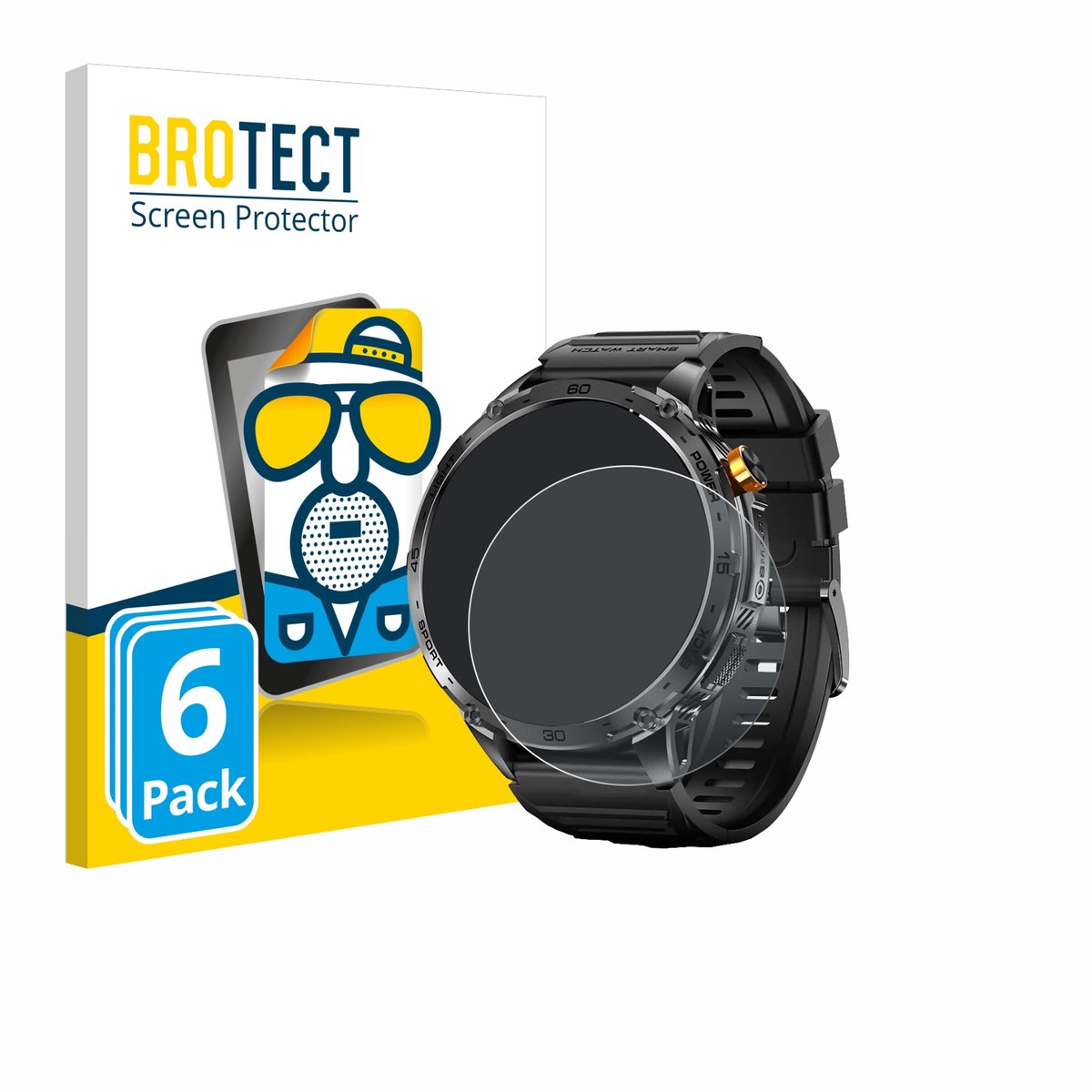 BROTECT - Screenprotector voor Stahlgear Zeus 2.0 1.75" - Folie Beschermfolie matte 6 Stuks