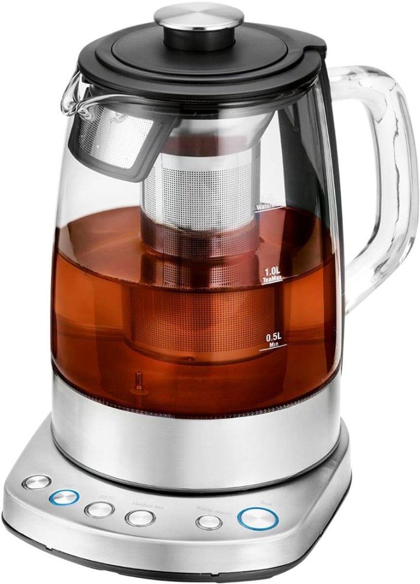 Zyrex® Waterkoker glas - Waterkoker - Zwart - 22cm x 20cm x 26cm