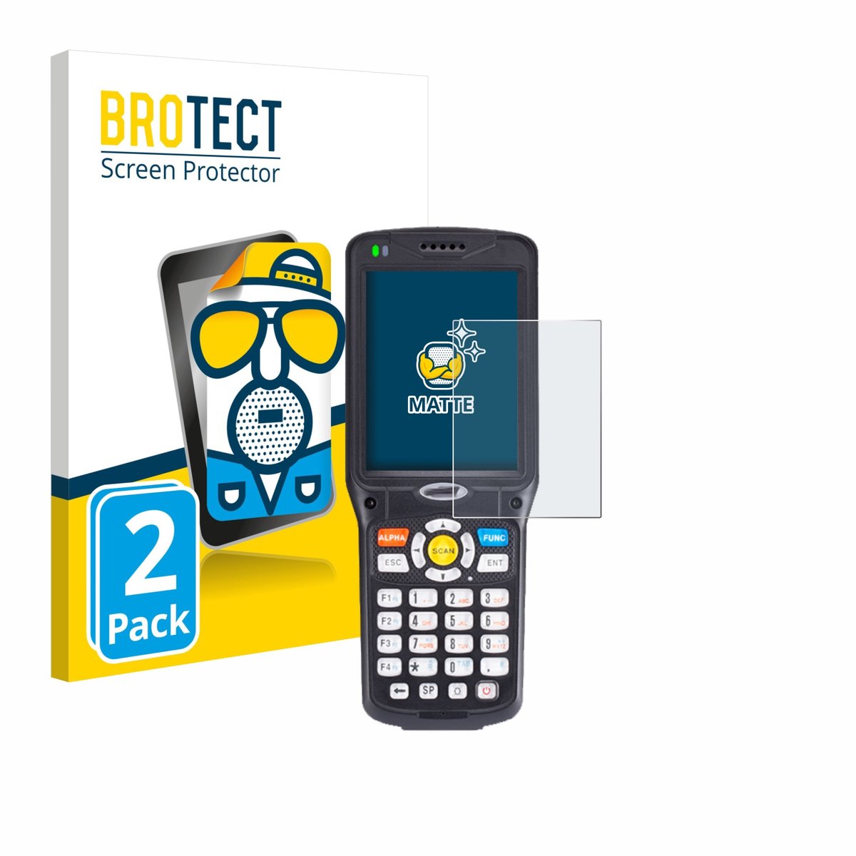 BROTECT - Screenprotector voor Unitech HT510 - Folie Beschermfolie matte 2 Stuks