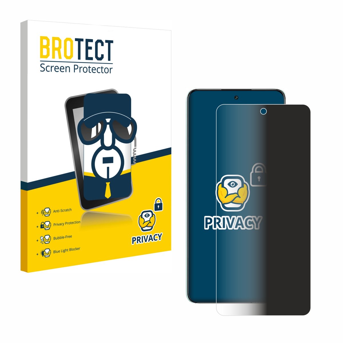 BROTECT - privacy screenprotector voor Oppo K13 - Folie Beschermfolie Blauwlichtfilter
