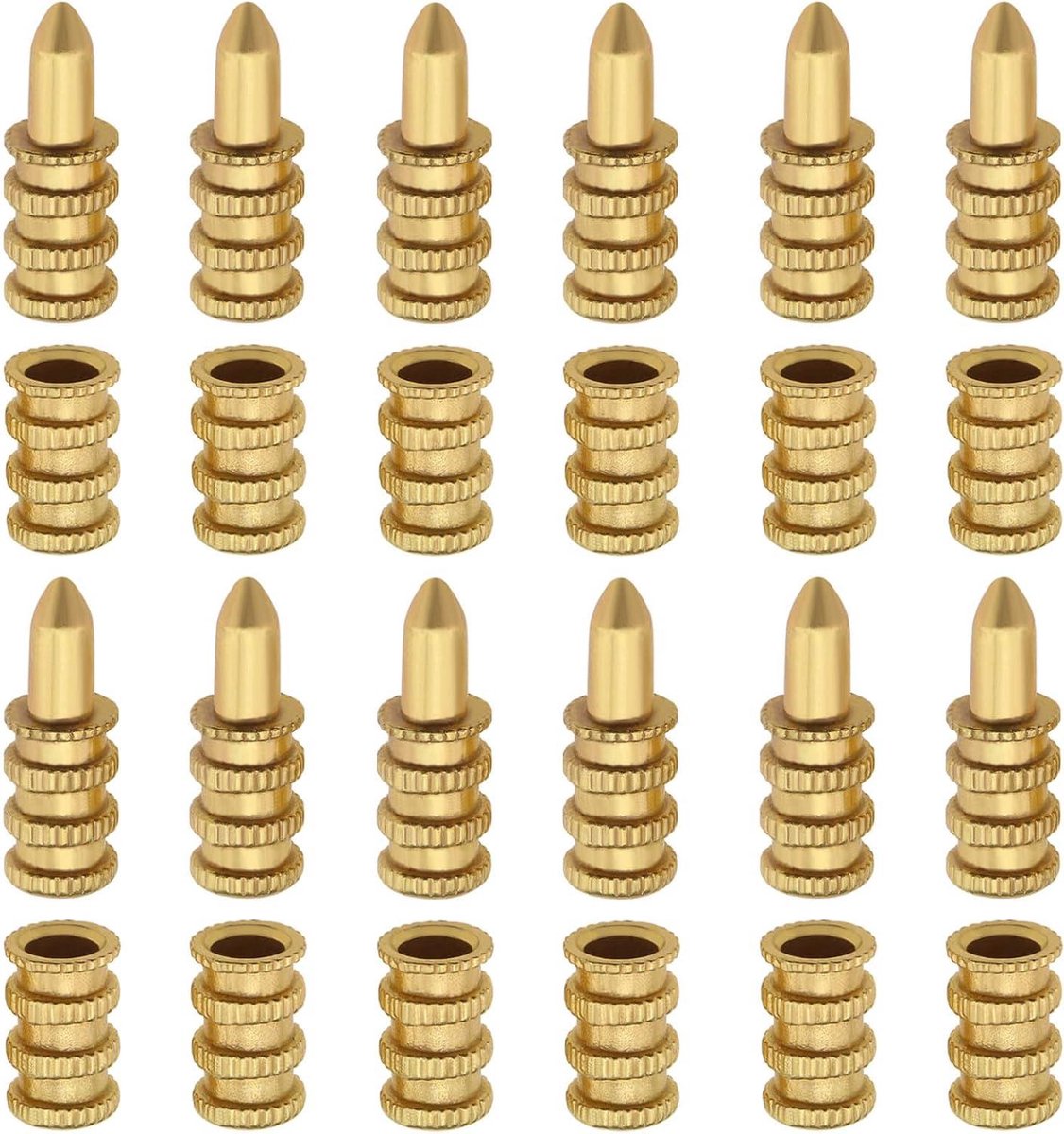 Allecto - Tafel Bolt Mouw Connectoren - Nauwkeurige Boren - Koper - Eettafel - Klink Plugpennen - Houten Meubels - Eettafel Kast Stoel - Geschikt voor - 8×28mm - 20 stuks.
