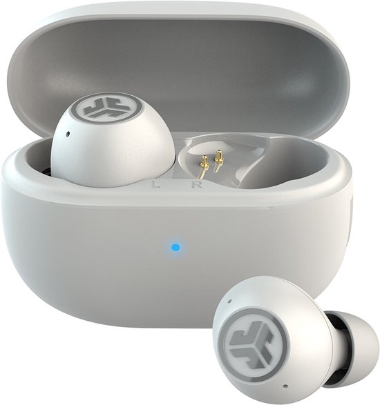 JLab Go POP ANC Draadloze Oordopjes - Noise Cancelling Oortjes - Bluetooth Multipoint - 24 uur Batterijduur - Met Microfoon - Draadloos - Geschikt voor Android en Apple - Wit