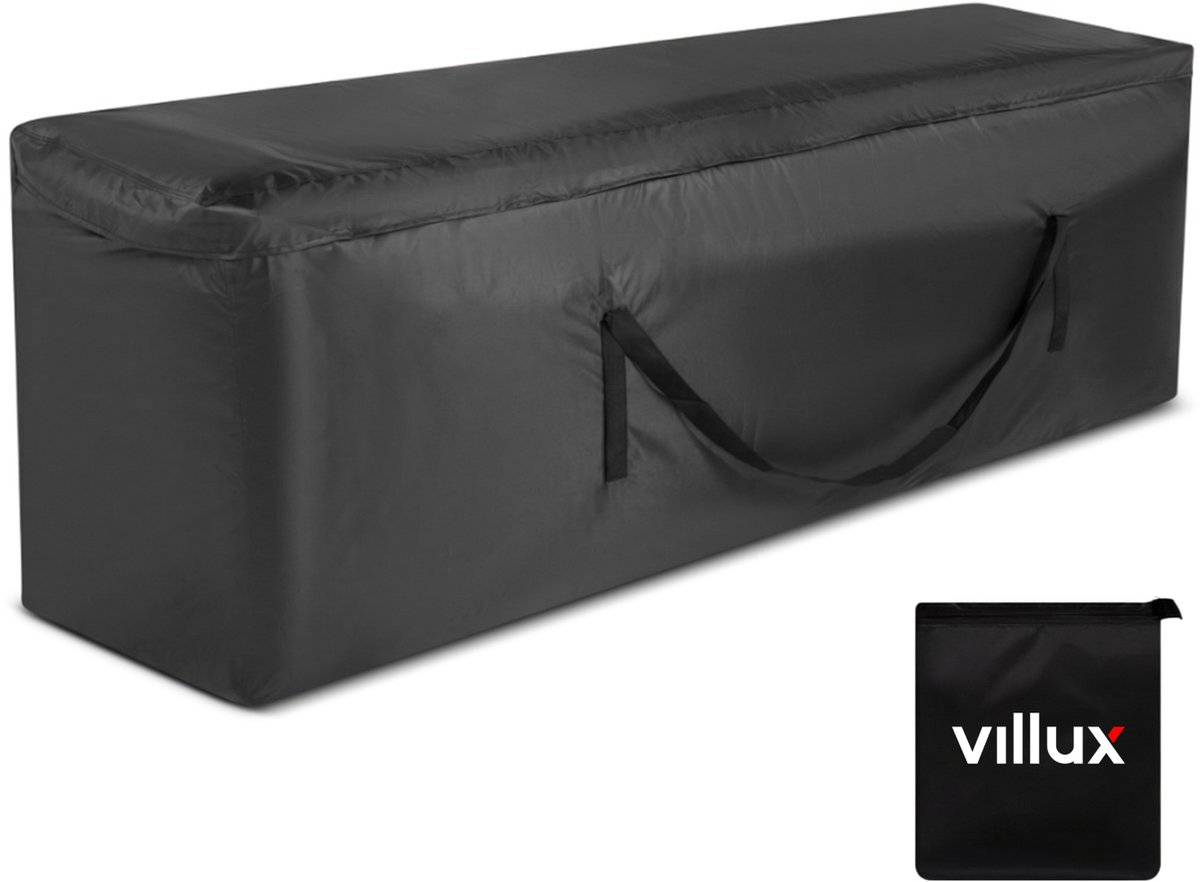Villux Tuinmeubelhoes Kussen - Tuinkussen Hoes - Waterdicht - 420D - Tuinkussenhoes Opbergtas - Tuinkussentas - Beschermhoes Tuinmeubelen - Hoes Voor Tuinkussens - Beschermhoes Loungeset - 200cmx75cmx60cm