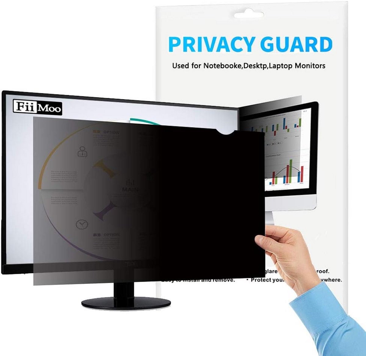 24 inch Privacy Beeldschermfilter voor Desktop Monitor - UV & Blauwlichtbescherming