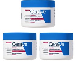 3x CeraVe Intensief Hydraterende Crème Voor een droge tot zeer droge huid Met 3 essentiële ceramiden en Hydro-Urea Complex - 340g
