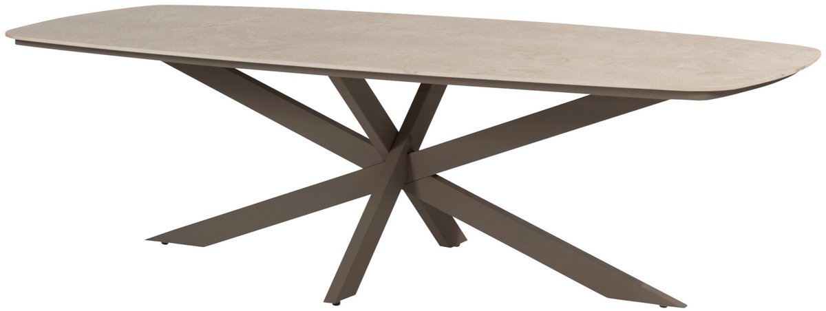 Nevada low dining tuintafel 250x105xH69 cm deens ovaal keramiek terre 4 Seasons Outdoor