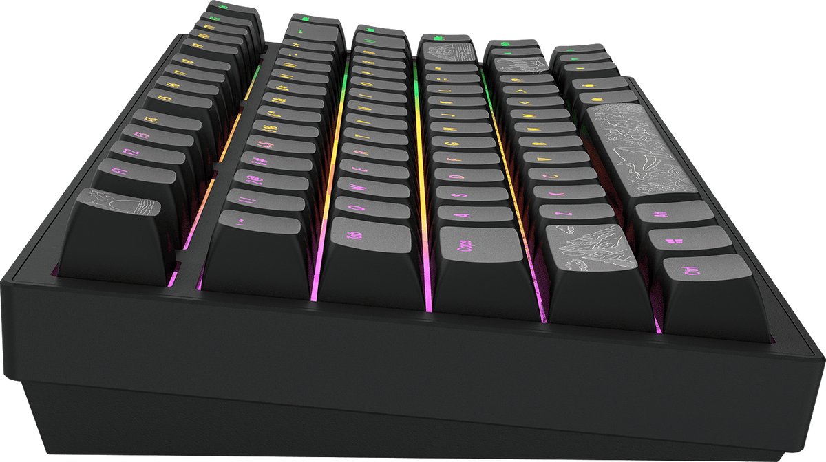 Dark Project ALU Terra Nostra R2 75% Mechanisch Gaming Toetsenbord - Aluminiumlegering - RGB-verlichting- Hot Swap - CSA-profiel - QWERTY Toetsenborden- 82 Keys - English ANSI thumbnail 5