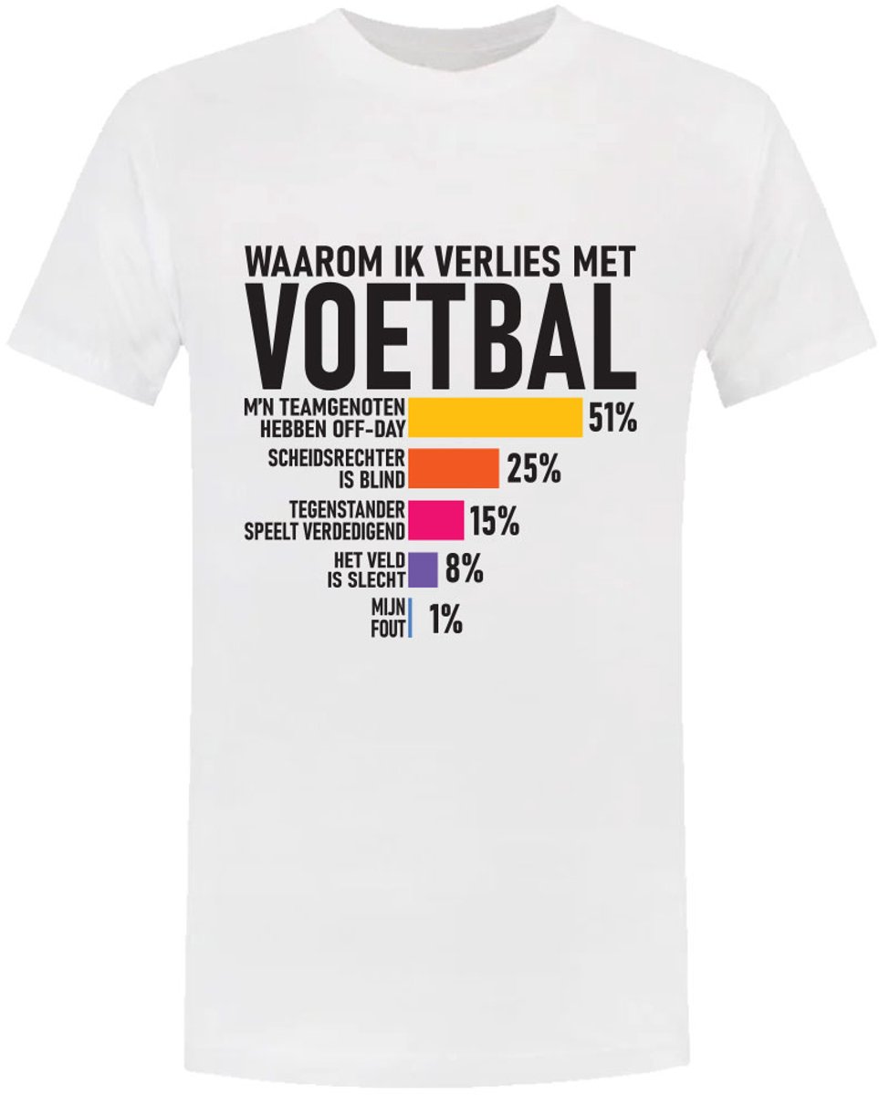 Voetbal Heren T-shirt - Grappig Voetbal Shirt - Voetbal Cadeau