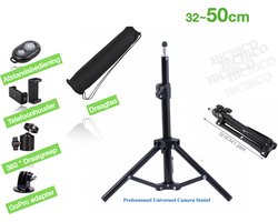 Mini Statief 50cm Voor Smartphone, Actioncam, GoPro, Fotocamera en Spiegelreflexcamera Inc. Bluetooth Afstandsbediening, Telefoonhouder, 360 ° Mini Bal Head en GoPro Adapter - Smartphone Statief - Camerastatief - Tripod - Light Stand – HiCHiCO®
