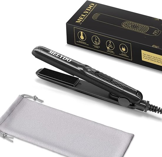 Melydo Mini voor kort haar - Kleine stijltang - Travel & Reis stijltang - Straightener - Steiltang - Stijltangen - Smalle Straightner