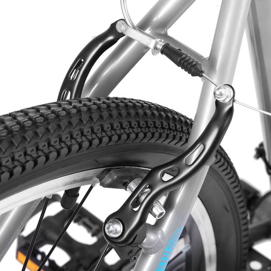 BAMCBASE Mountainbike - 27.5 Inch - 21 Versnellingen - Hardtail MTB voor Heren & Dames - V-Brakes - Grijs - Geschikt voor buitenactiviteiten in de lente van Bamcbase — afbeelding 4