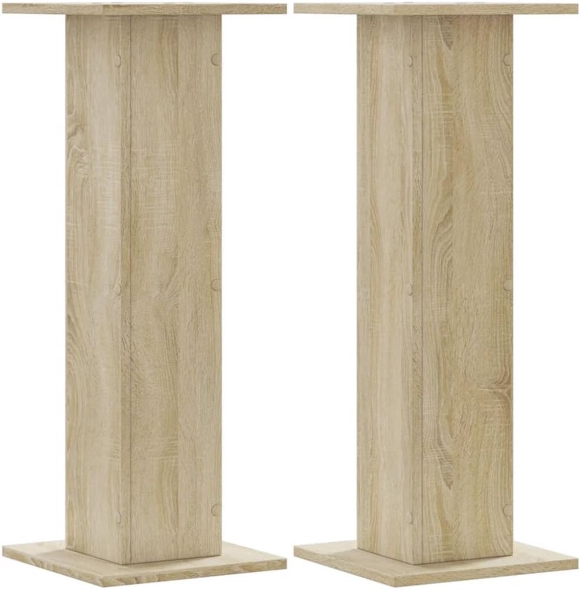 Set van 2 Houten Luidsprekerstandaards 80 cm Hoog - Sonoma Eiken
