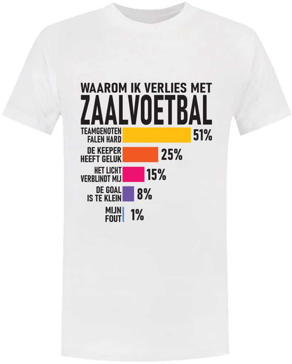 Zaalvoetbal Heren T-shirt - Grappig Zaalvoetbal Shirt - Zaalvoetbal Cadeau
