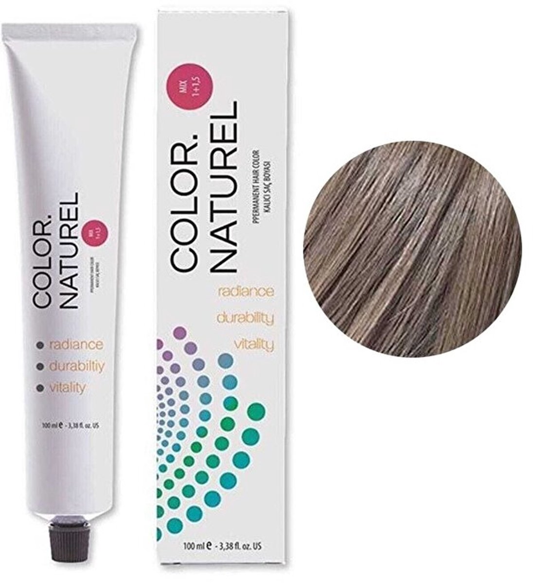 Color Naturel 6.01 Natuurlijke Intense As Donkerbruine Permanente Haarkleur 100 ml
