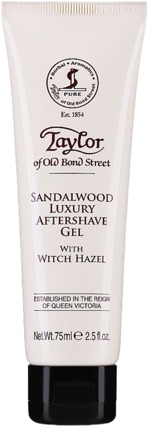 Taylor of Old Bond Street Sandalwood Luxury Aftershave Gel met toverhazelaar, 75 ml.