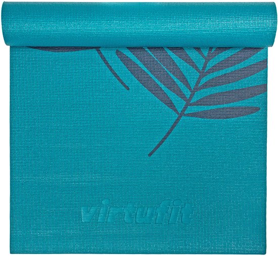 VirtuFit Premium Yoga Mat - Sportmat - Fitness mat - Anti-slip - Dik (4 mm) - Ocean Green Forest