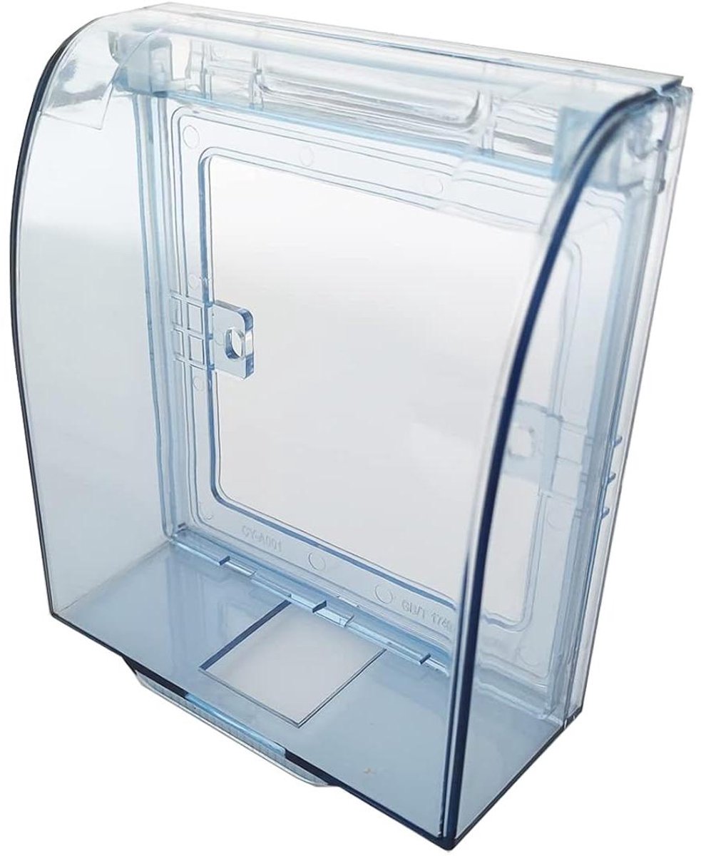 Stekker waterdichte doos voor badkamerstopcontacten - transparant, blauw - spatwaterdicht - schakelaar