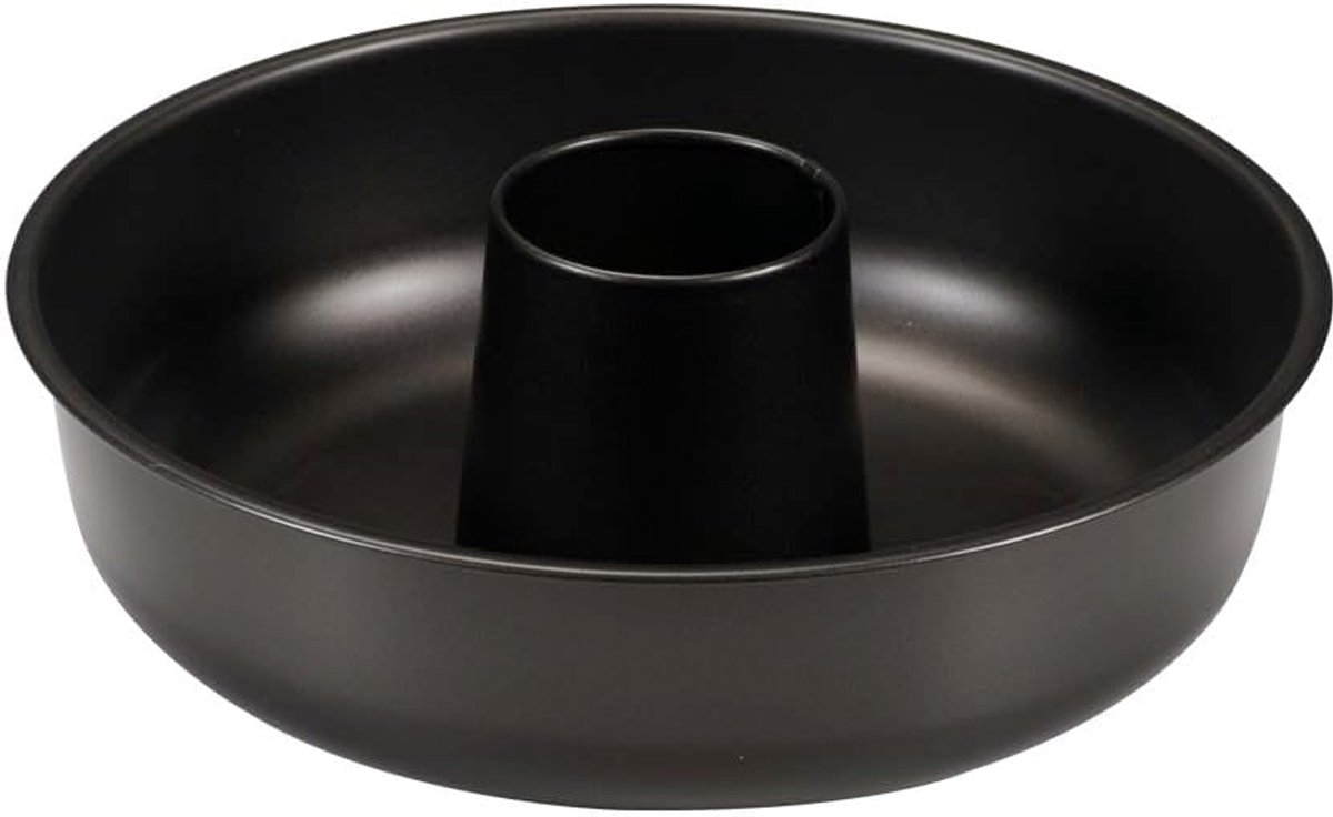 Donutvorm Ø 25 cm - staal met antiaanbaklaag - zwart