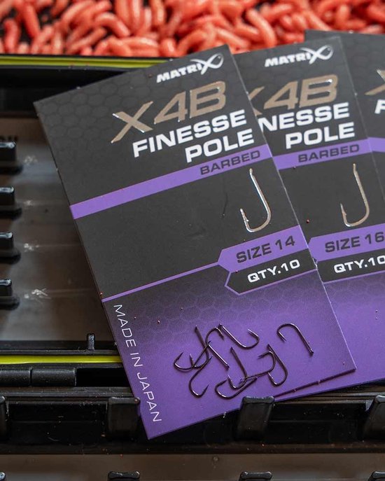 Matrix X4B Finesse Pole Spade-Barbed (10 pcs) - Maat : 16 van Matrix — afbeelding 2