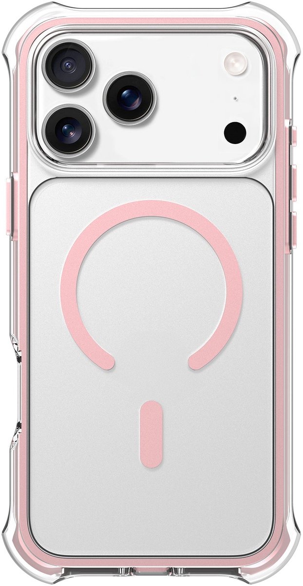LAUT Aero Protect iPhone 17 Pro Max Hoesje – Lace Pink – Transparant – MagSafe Compatibel