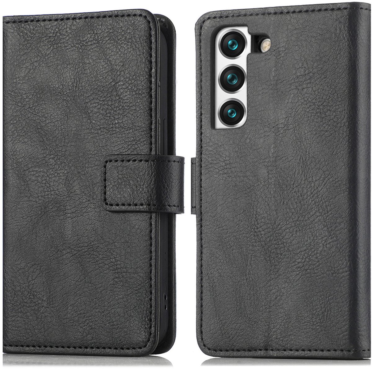 imoshion Hoesje - Geschikt voor Samsung Galaxy S22 Plus - Luxe Bookcase - Zwart