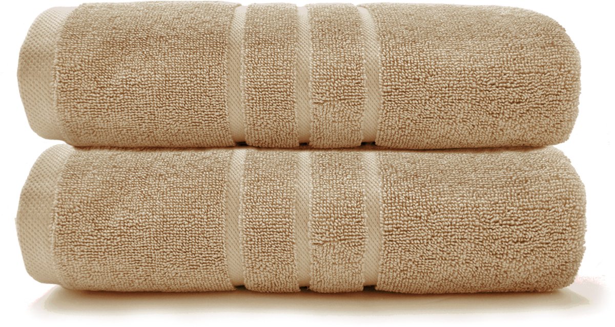 HOOMstyle Handdoeken Set Boutique - 2 stuks - 70x140cm - Hazelnoot Bruin