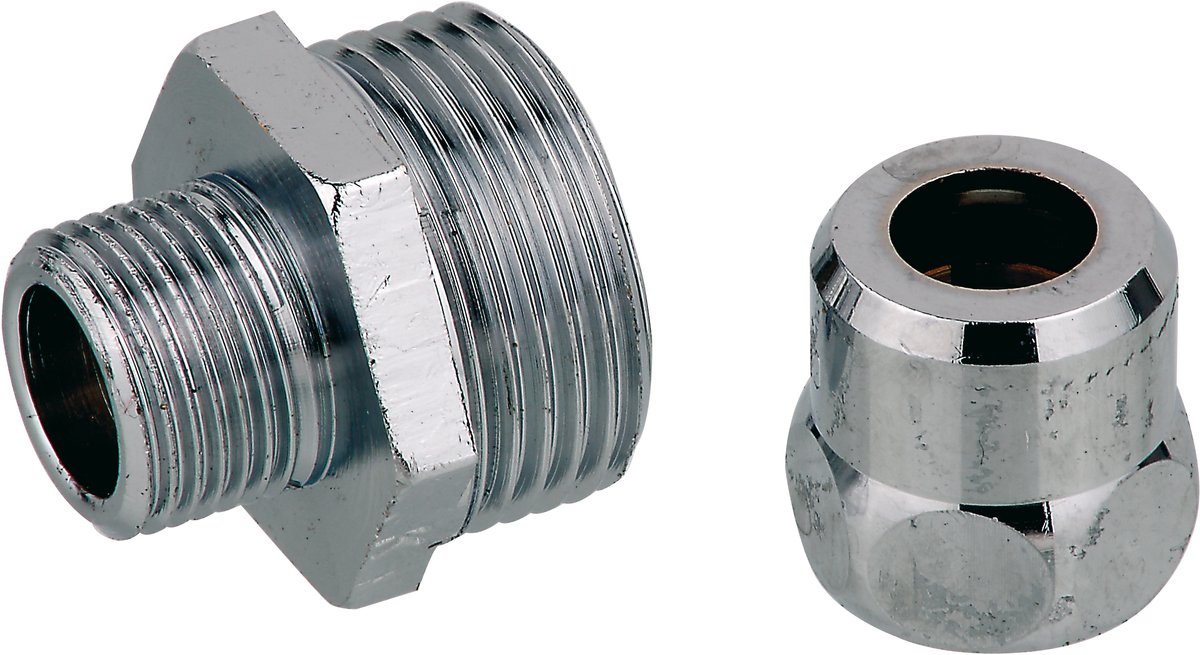 Kirchhoff ms knelfitting-nippel - chroom - 3/4"bu x 10 mmq