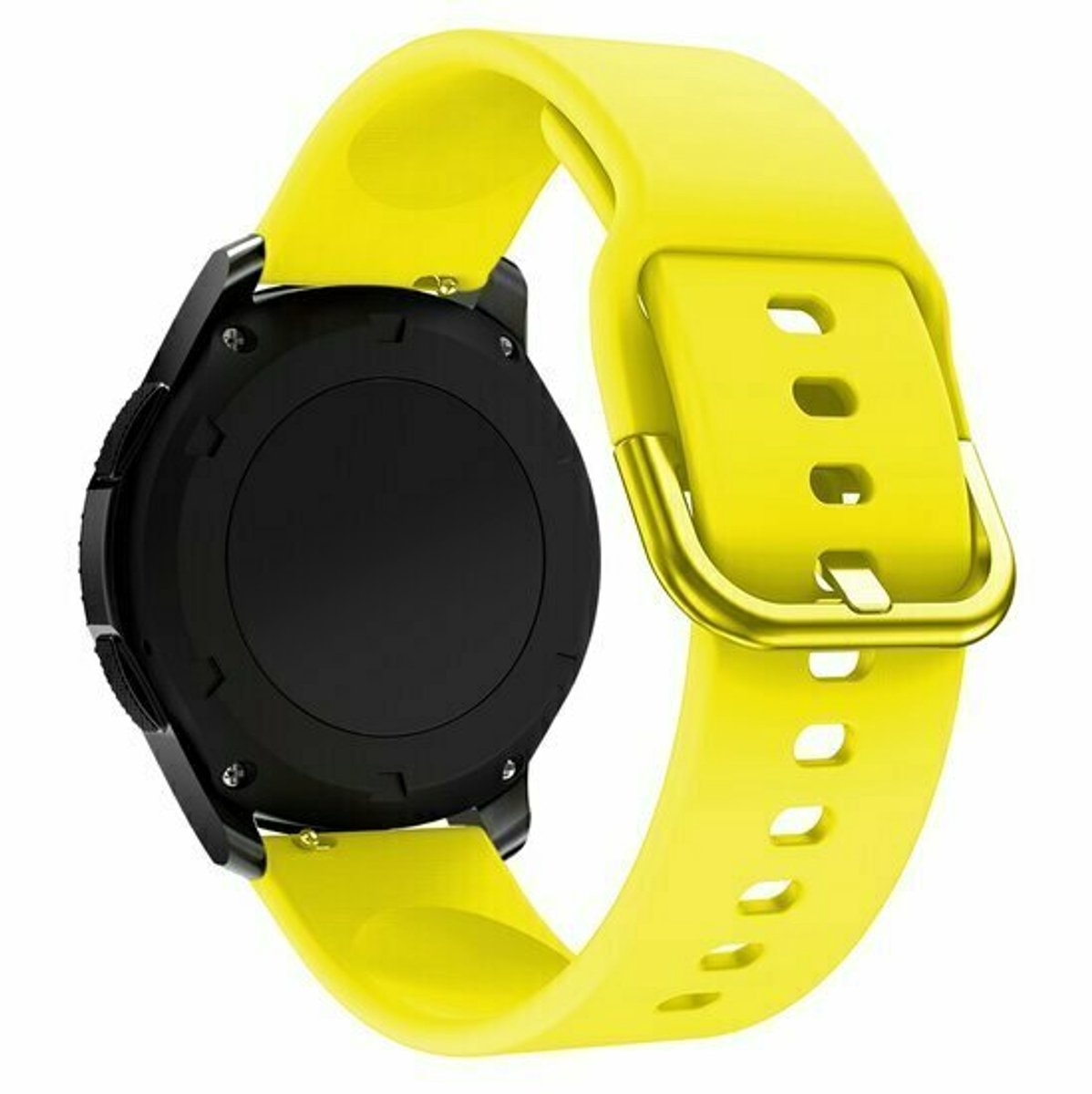 By Qubix - Siliconen sportband - Geel - geschikt voor Huawei Watch 5 - 46mm