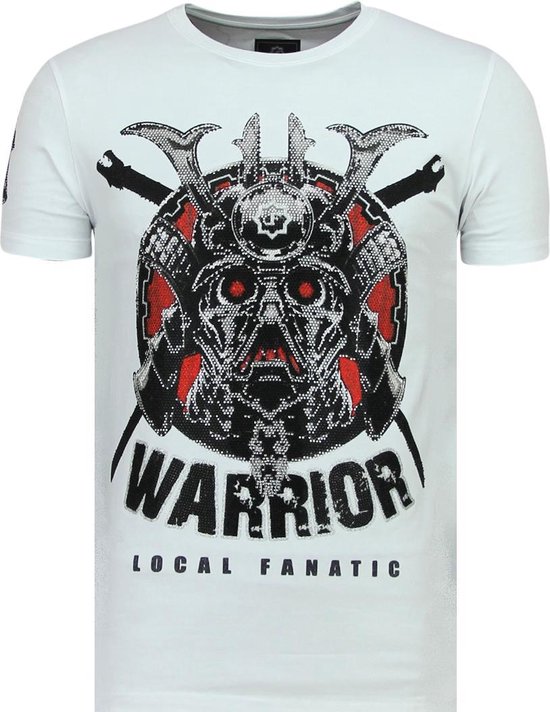 bol.com | Local Fanatic Savage Samurai - Stoere T shirt Heren - 6327W - Wit  - Maten: XL