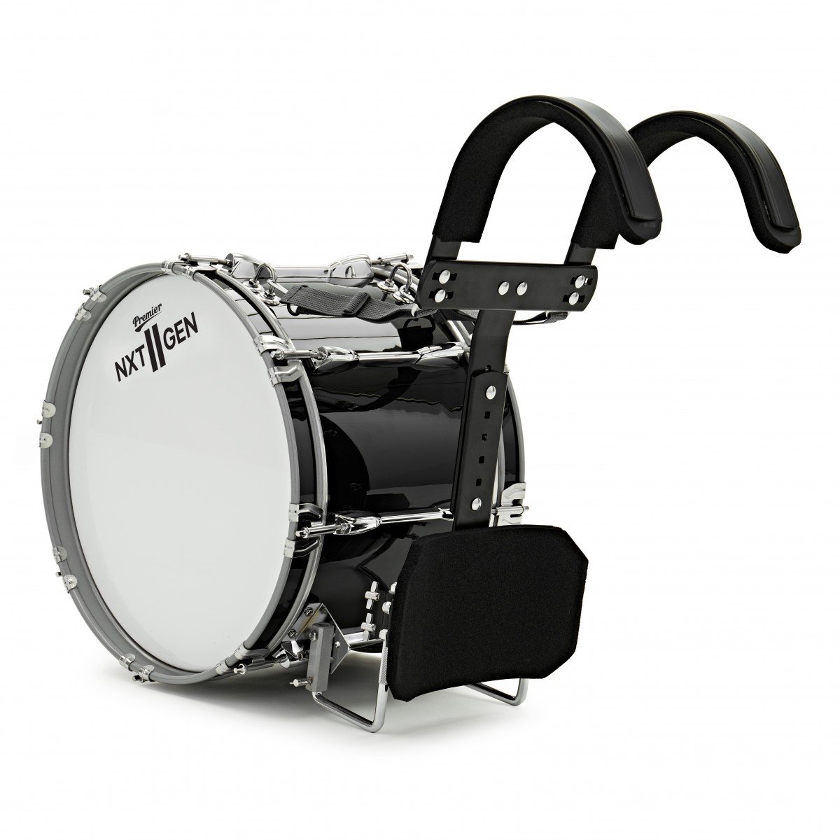 Premier NXT GEN Marching 16 x 10 Bassdrum, Zwart