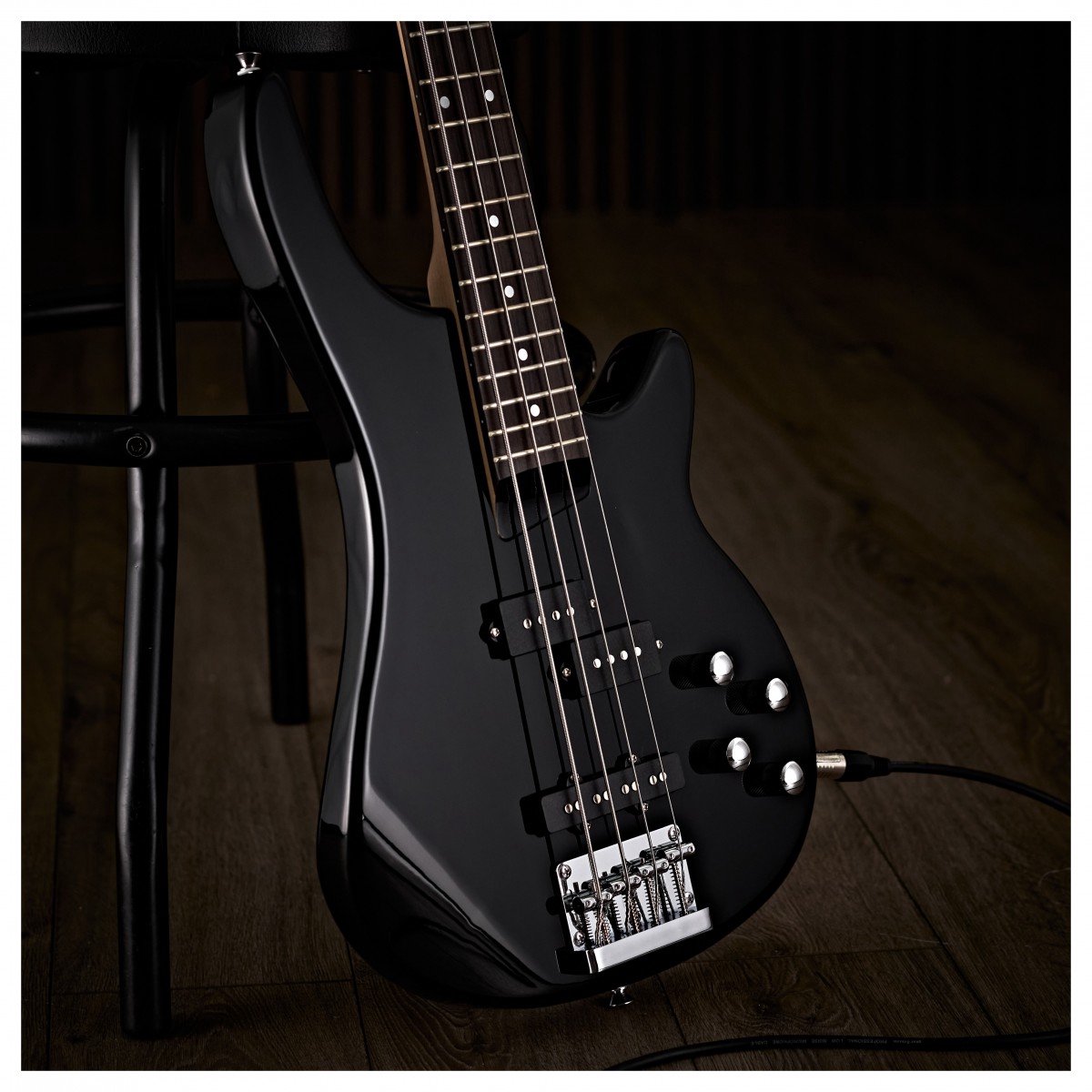 Chicago Basgitaar van Gear4music, Zwart thumbnail 3