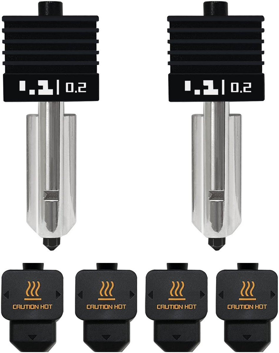 Upgrade Set Heat Break Nozzle 0.2mm Gehard Staal voor 3D Printer Extruder