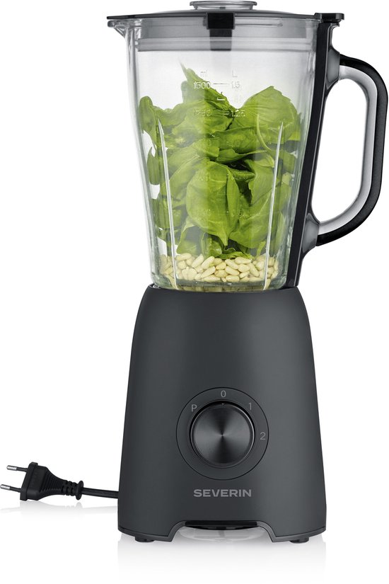 Severin SM 3722 Blender - 600W - 1,5 Liter - 2 Snelheden + Pulse - Zwart van Merkloos — afbeelding 3