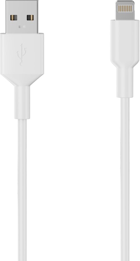 Câble de chargeur adapté pour iPhone - Câble adapté pour lightning - Câble de chargement - Câble USB - Câble de chargeur - 2-PACK