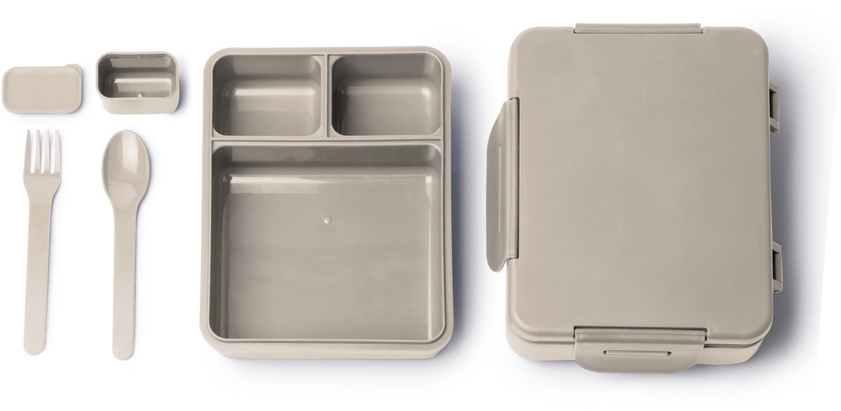 Beige lunchbox met meerdere vakken model Comix