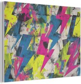 Akoestisch wandpaneel 100x70 cm - Vilt schilderij Bliksemschichten - Patroon - Marmer - Kleuren - Akoestische panelen - Geluidsdempende wanddecoratie - Geluidsisolatie woonkamer - Muurdecoratie geluidspanelen