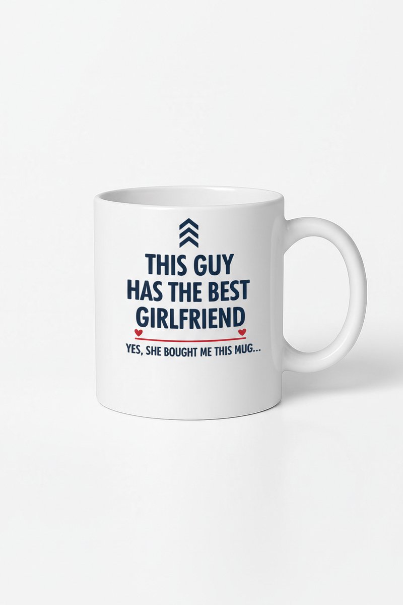 Mok 'Deze Gast Heeft de Beste Vriendin' - Grappig Cadeau van Vriendin voor Vriend