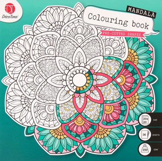 DécoTime mandala kleurboek – Groen – Kleurboek voor volwassen – Mandala kleurboek voor volwassenen – Kleurboek voor volwassenen