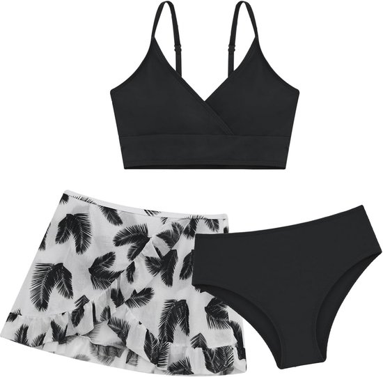 Zwarte Mouwloze Crop Top met Haakjes