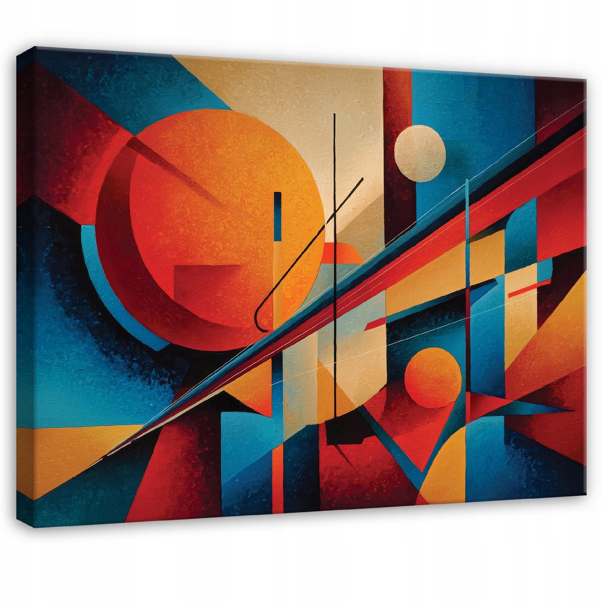 WALLARENA Schilderij op canvas - 60x40 cm - abstract pop art patroon - Geschikt voor slaapkamer, woonkamer, keuken Veelkleurig