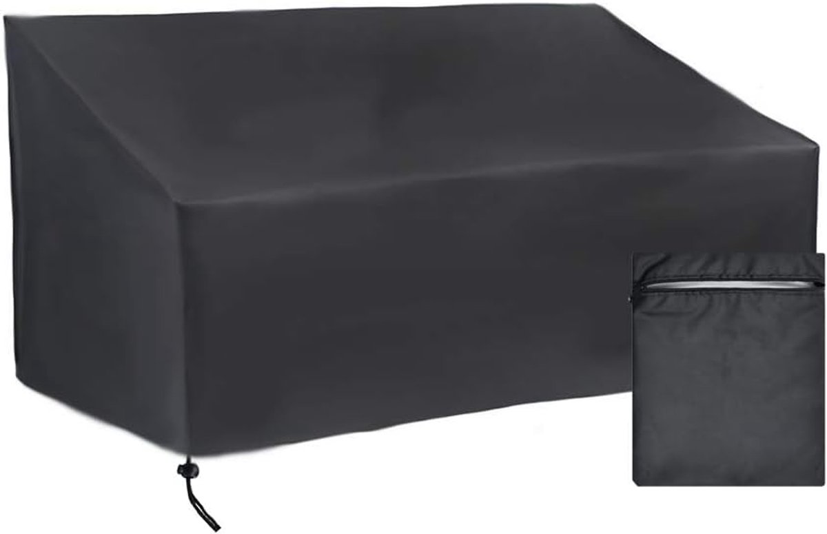 Famanu Beschermhoes voor Tuinbank Outdoor Bench Regen Cover Waterdicht Stofdicht Tuinmeubelhoezen Patio Meubelhoezen voor Tuinmeubelen (134 x 66 x 89cm) zilver