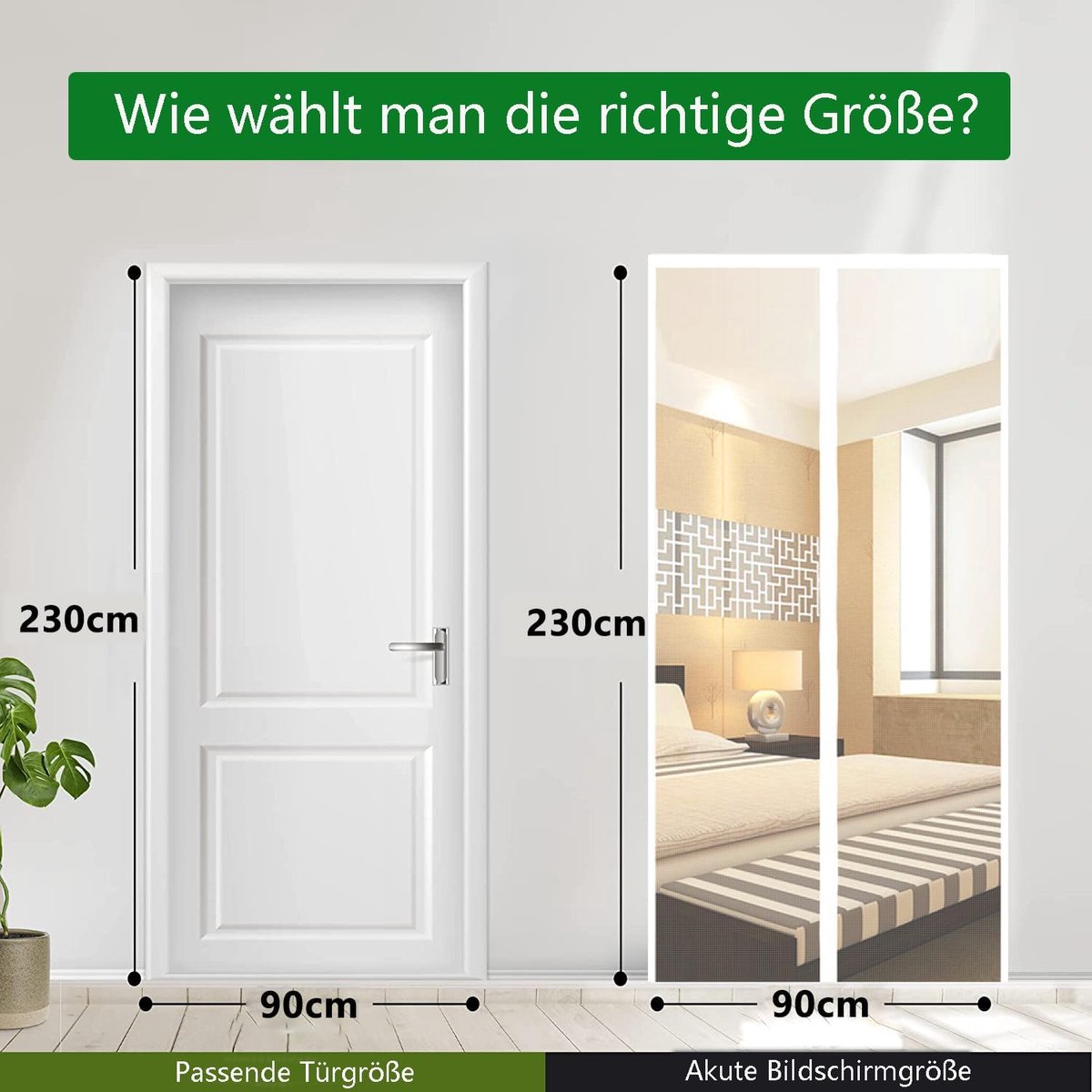 Candala Horrengaas - magnetische horren voor deuren raam 90 x 230 cm magnetische hordeur raam 2024 bijgewerkte versie, gordijn met magneten antiHorrengaas -muggen, vliegen insecten Horrengaas - wit