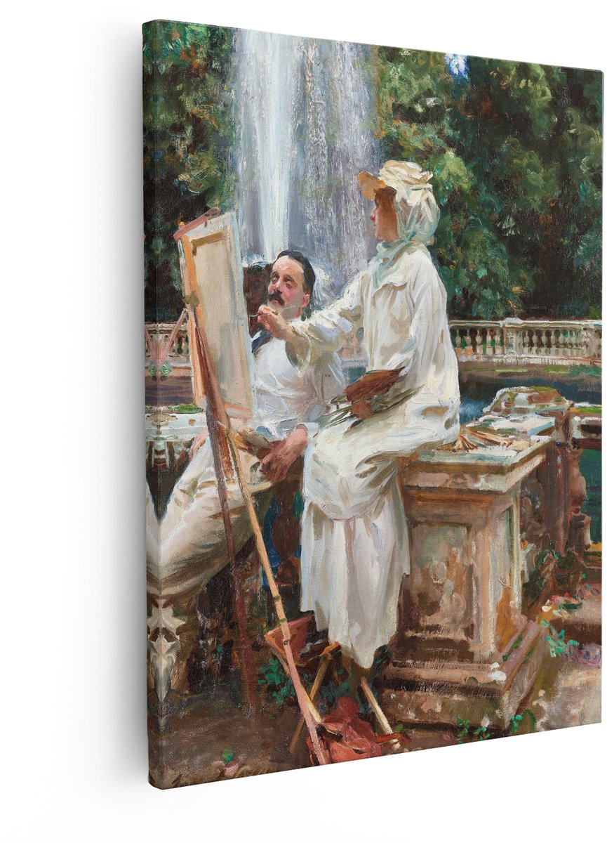 Artaza Canvas Schilderij Vintage Schilderij - 40x50 cm - Wanddecoratie Klassiek Portret -