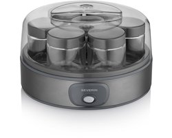 Severin JG 3510 Yaourtière – 7x150 ml – Pour faire votre propre yaourt – Noir/Inox