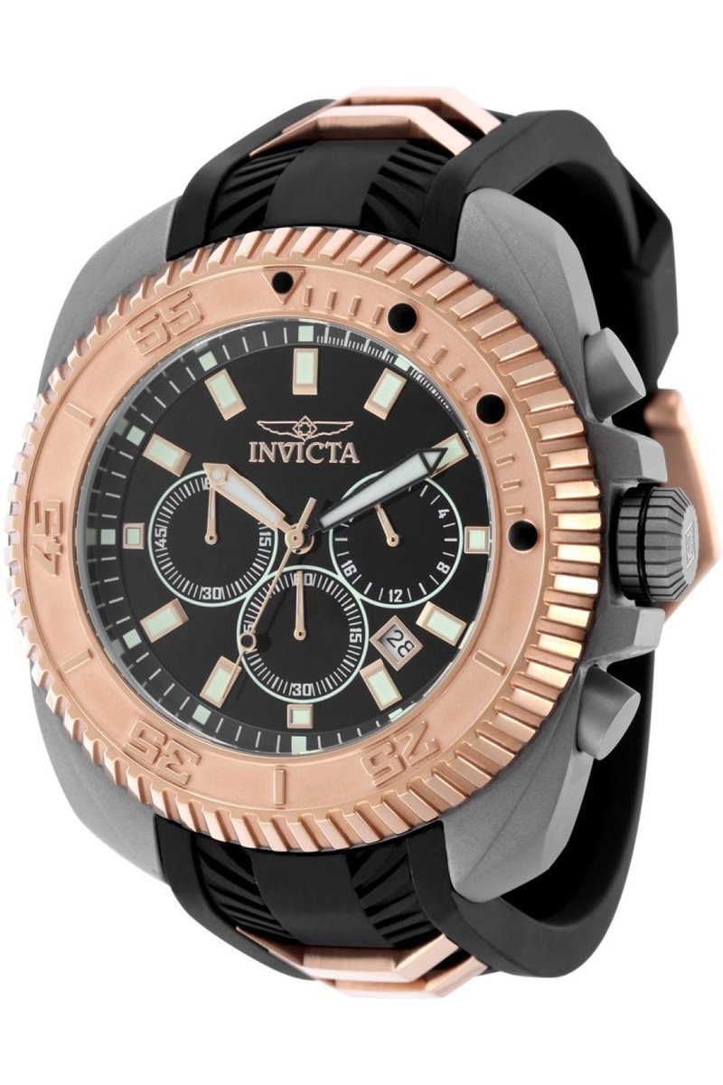 Invicta Coalition Forces 49794 Heren Horloge - Waterdicht - Analoog - Quartz Uurwerk - Roestvrij Staal met zwarte Wijzerplaat - 50mm
